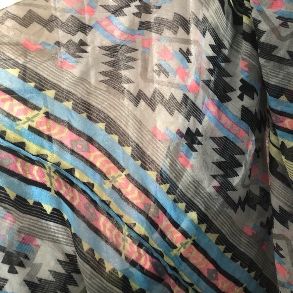 Colorful Aztec Print Infinity Scarf - Picture 3 of 4